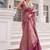 Purple silk blend saree with blouse