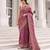 Purple silk blend saree with blouse