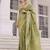Green silk blend saree with blouse