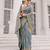 Blue silk blend saree with blouse