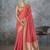 Peach cotton silk saree with blouse