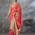 Peach cotton silk saree with blouse