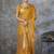 Yellow cotton silk saree with blouse