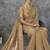Beige cotton silk saree with blouse