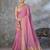 Pink cotton silk saree with blouse