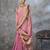 Pink cotton silk saree with blouse