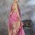 Pink cotton silk saree with blouse