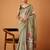 Mehendi cotton silk printed saree with blouse
