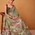 Mehendi cotton silk printed saree with blouse