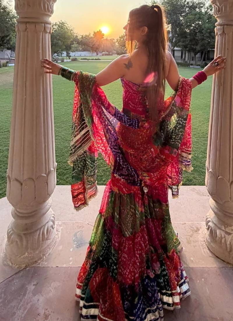 Rangili's Bandhej Printed Sharara Set
