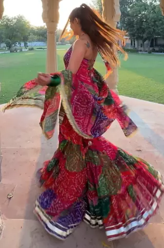 Rangili's Bandhej Printed Sharara Set