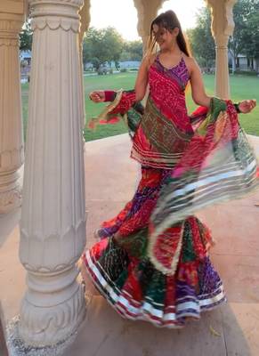 Rangili's Bandhej Printed Sharara Set 5