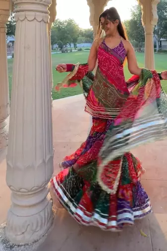 Rangili's Bandhej Printed Sharara Set