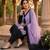 Women Ombre Dyed Regular Beads and Stones Silk Crepe Kurta with Trousers Dupatta