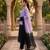 Women Ombre Dyed Regular Beads and Stones Silk Crepe Kurta with Trousers Dupatta