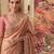 Pink clr Beads work kanjiwaram silk blend saree