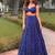 Royal Blue Faux Georgette Embroidered Lehenga Set