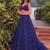 Royal Blue Faux Georgette Embroidered Lehenga Set