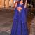 Royal Blue Faux Georgette Embroidered Lehenga Set