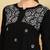 Women black ethnic motifs embroidered lucknowi chikankari short kurtis