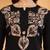 Women black ethnic motifs embroidered lucknowi chikankari short kurtis