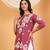 Women lavender ethnic motifs embroidered lucknowi chikankari short kurtis