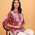 Women lavender ethnic motifs embroidered lucknowi chikankari short kurtis