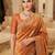 Rust clr Beads work kanjiwaram silk blend saree