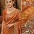 Rust clr Beads work kanjiwaram silk blend saree
