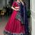 Striking Pink Bandhej Print Silk Navratri Wear Lehenga With Blouse