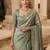 Rama Teal Blue clr Beads work kanjiwaram silk Blend saree