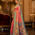 pink kanjivaram silk blend woven work traditional saree