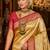 beige kanjivaram silk blend woven work traditional saree