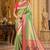 green kanjivaram silk blend woven work traditional saree