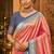 pink kanjivaram silk blend woven work traditional saree