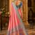 pink kanjivaram silk blend woven work traditional saree