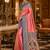 pink kanjivaram silk blend woven work traditional saree