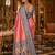 pink kanjivaram silk blend woven work traditional saree