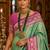 green kanjivaram silk blend woven work traditional saree