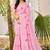 light pink linen woven work traditional saree