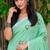 pista green linen woven work traditional saree