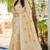 cream linen woven work traditional saree