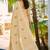 cream linen woven work traditional saree