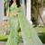 olive green linen woven work traditional saree