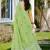 olive green linen woven work traditional saree