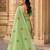 olive green linen woven work traditional saree