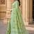 olive green linen woven work traditional saree