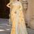 mustard linen woven work traditional saree