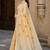 mustard linen woven work traditional saree
