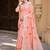 peach linen woven work traditional saree